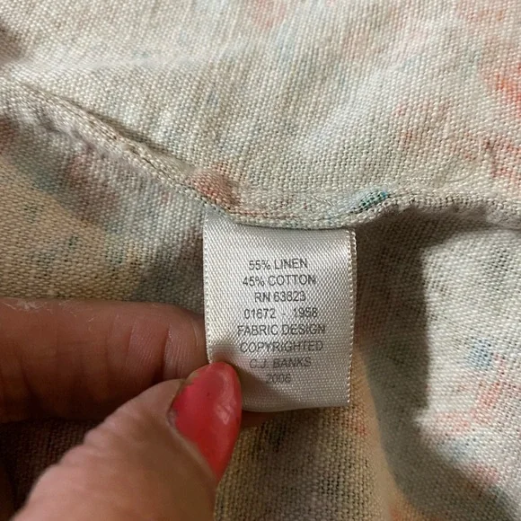 Coldwater Creek Floral linen & cotton jacket - Picture 4 of 5